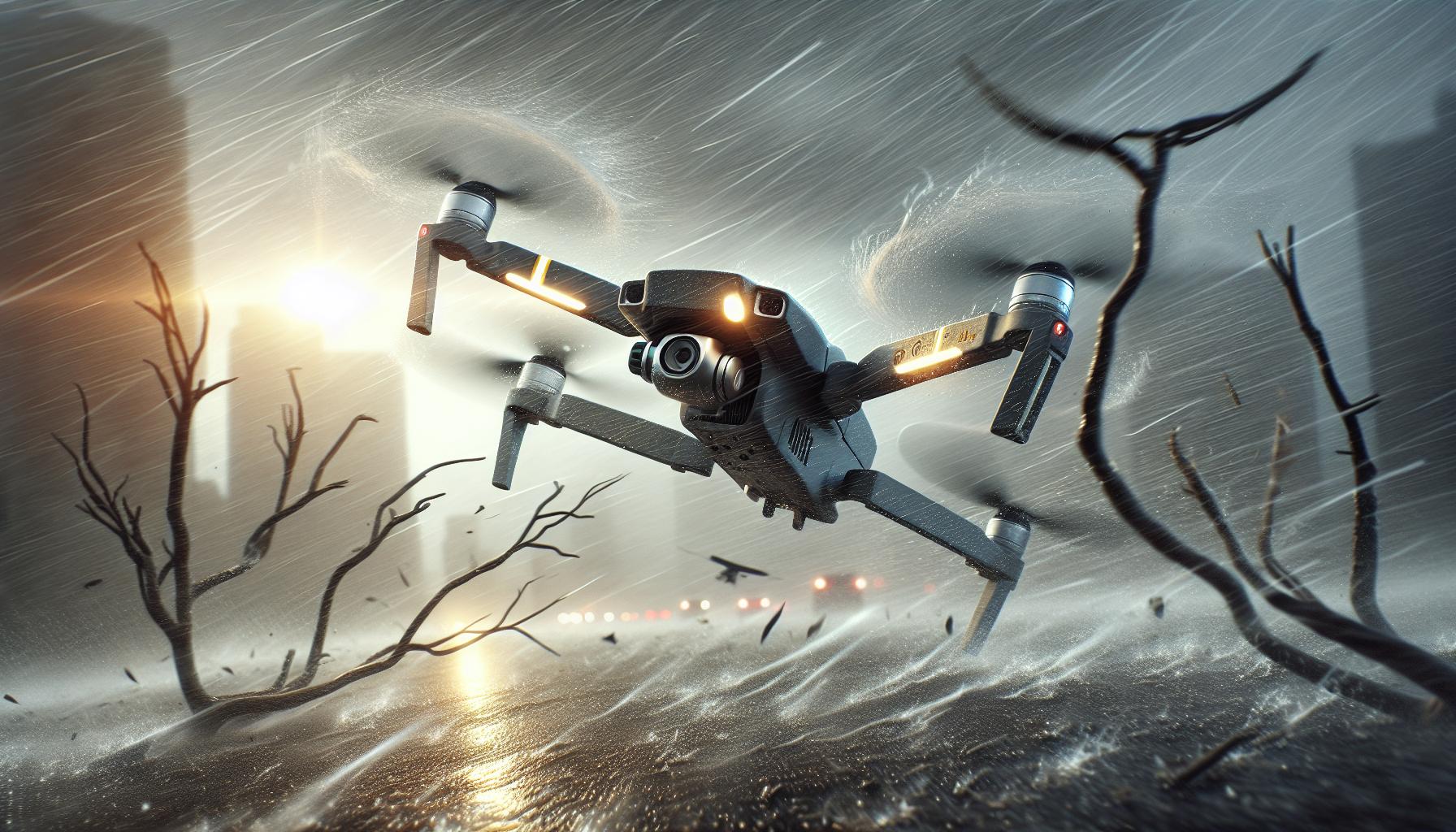 Effects of Wind and Rain on Drone Stability